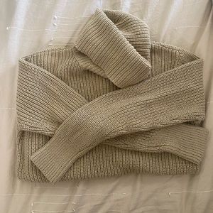 Tan Turtle Neck Sweater/ Sweater Dress